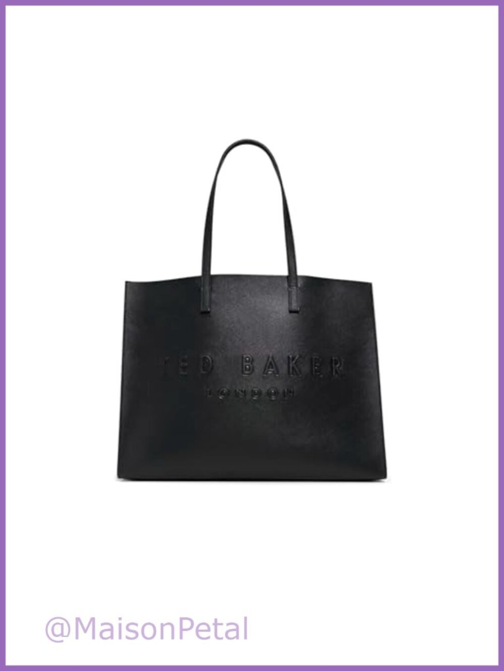 Polyurethane Icon Tote Bag with Roomy Interior & Structured Silhouette